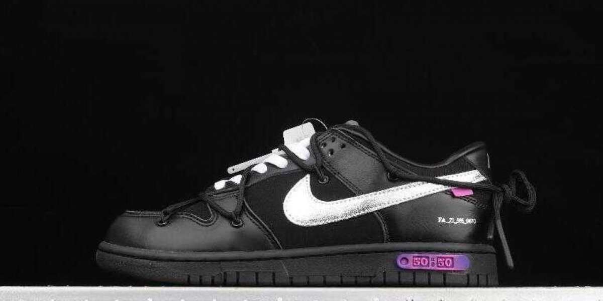 New Arrivals Nike Dunk Low OW Futura Black Metallic Silver DM1602-001 for Sale