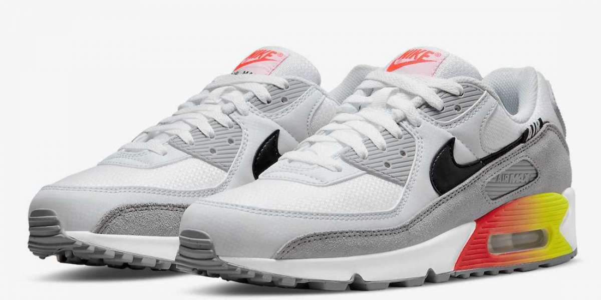 Nike Air Max 90 "Gradient Cassette" DR8600-001 has colorful elements embellishment!