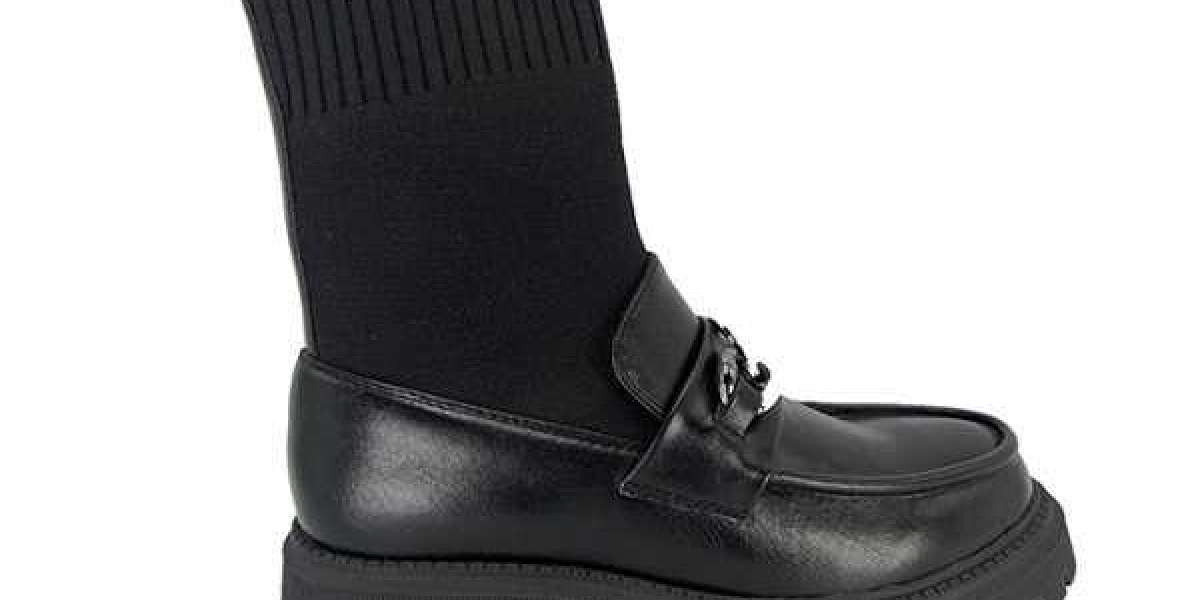 Black Knit Boots Socks Boots Manufacturer Supplier
