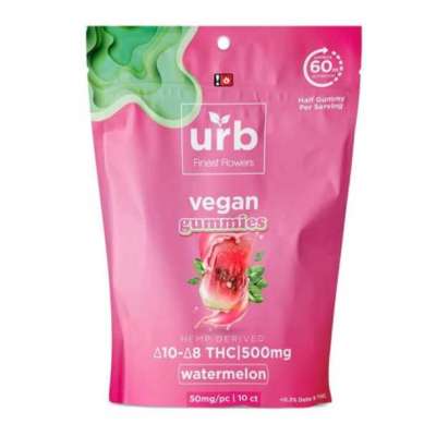 URB FINEST FLOWERS – DELTA 8 EDIBLE – D8:D10 VEGAN GUMMIES – WATERMELON – 50MG Profile Picture