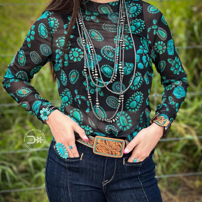 Turquoise Stone Sheer Top Profile Picture