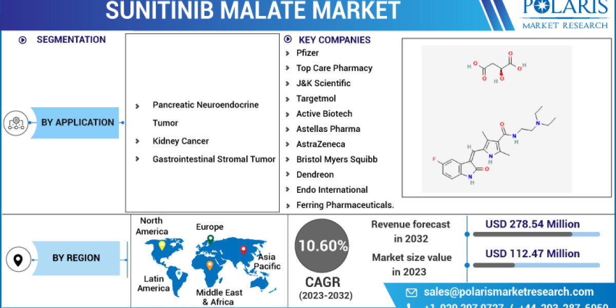 Sunitinib Malate Market Expected to Witness the Highest Revenue Growth Over Forecast Period From 2023 – 2032