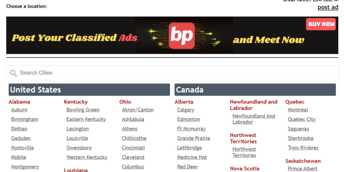 Bedpage: An Alternative to Backpage for Free Classified Ads