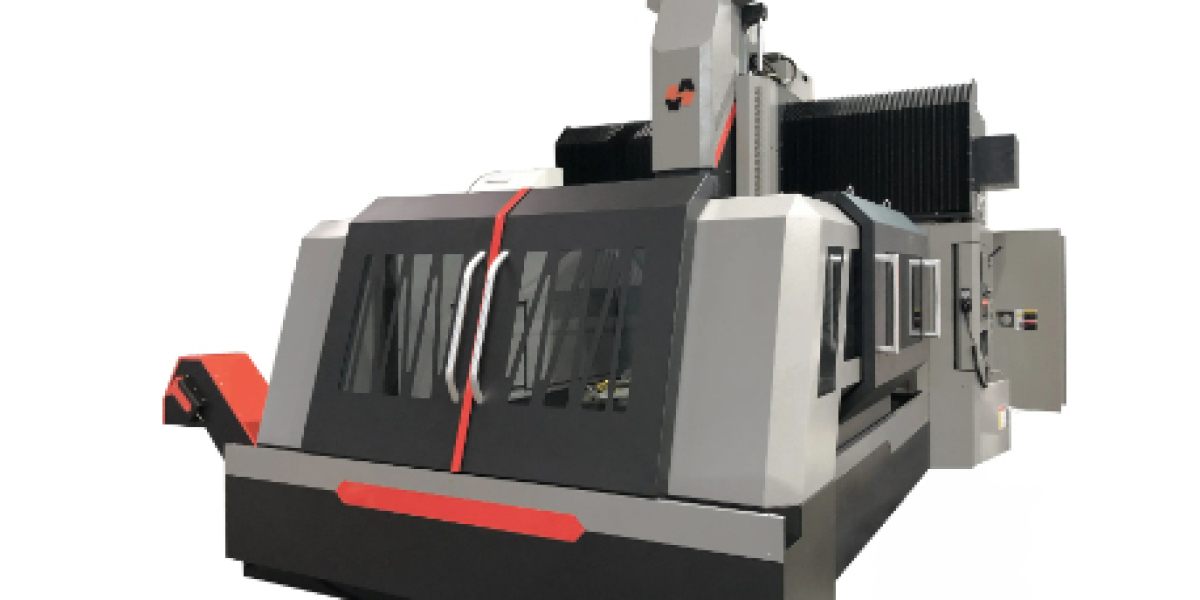 What are the features of the gantry vertical machining center