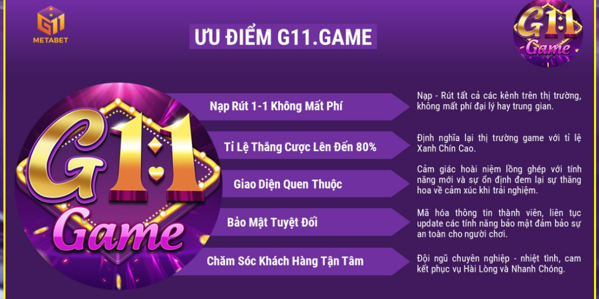 G11 - Cổng game bài đổi thưởng mới nhất