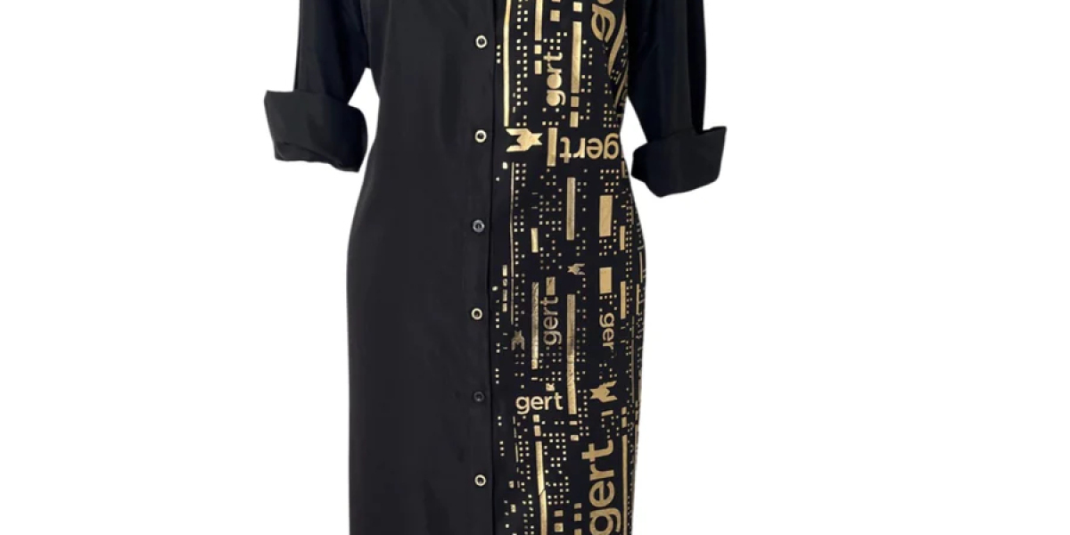 The Timeless Elegance of a Black and Gold Shirt Dress