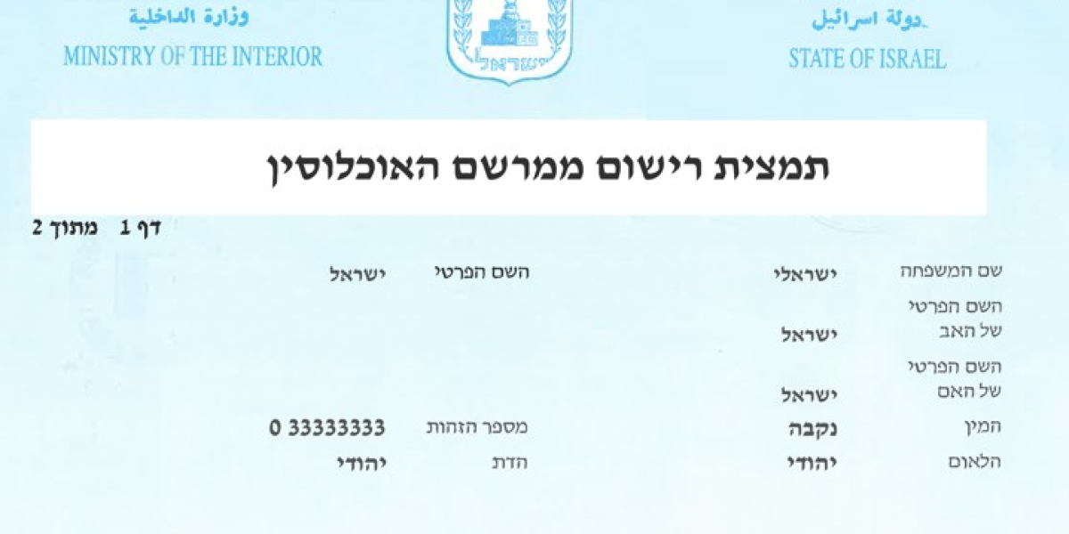 תמצית רישום רגילה, תמצית רישום משרד הפנים