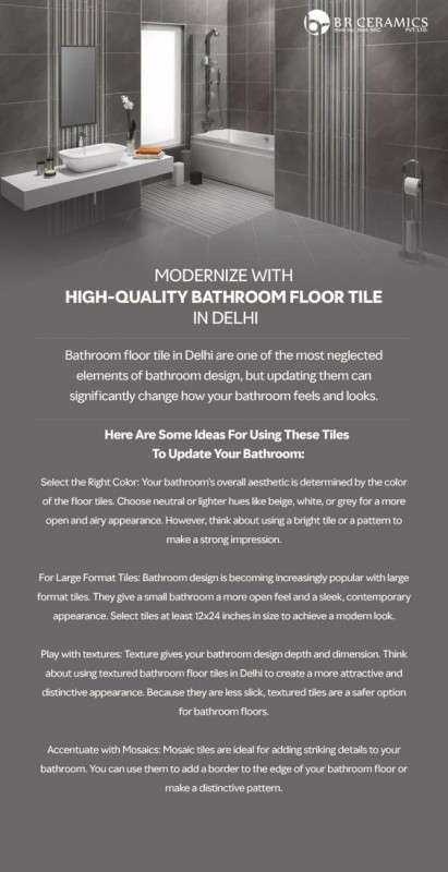 Revitalize Your Space with BR Ceramics - Bathroom Floor Tiles in Delhi for Timeless Elegance | BR Ceramics