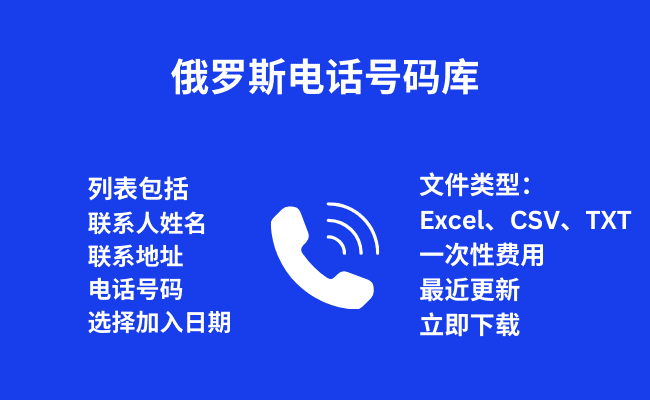 俄罗斯电话号码库 | 最新数据库CN