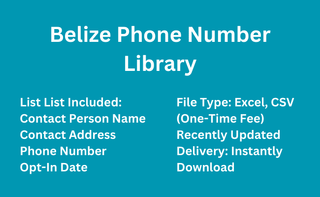 Belize phone number library | Phone List