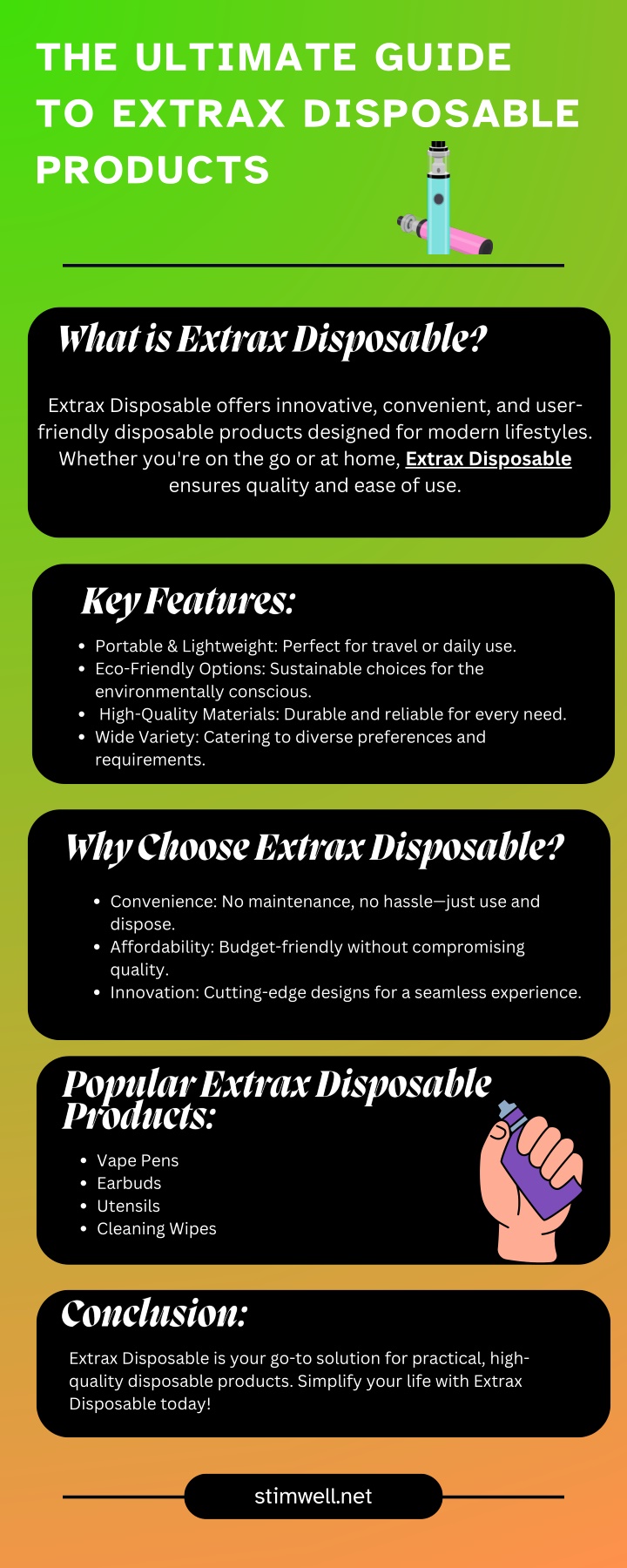 The Ultimate Guide to Extrax Disposable Products PowerPoint Presentation