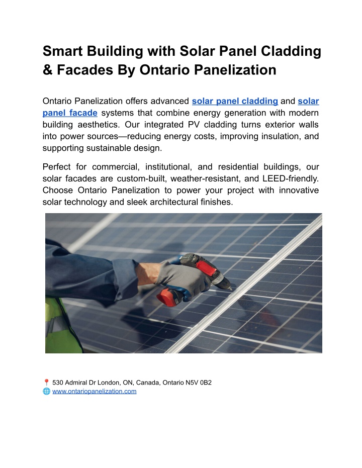 PPT - Revolutionizing Building Design with Solar Panel Cladding & Facades PowerPoint Presentation - ID:14286226