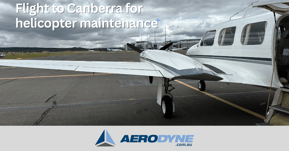Charter flight from Sydney to Canberra.