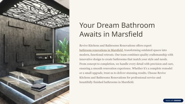 Your Dream Bathroom Awaits in Marsfield - Revive Kitchens and Bathrooms | PPT