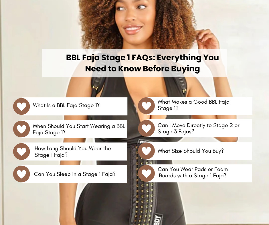 BDY Fajas - Compression Wear — BBL Faja Stage 1 FAQs: Everything You Need to Know...