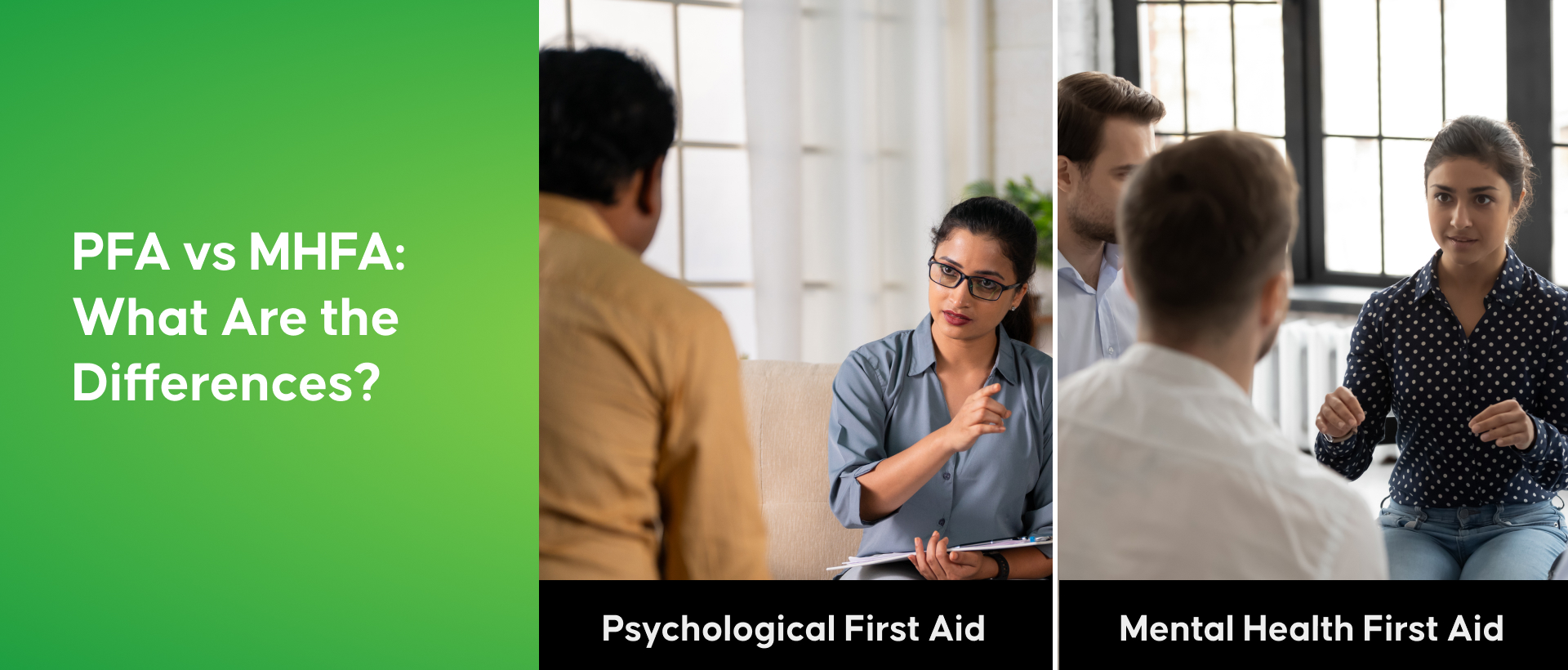 Psychological First Aid vs Mental Health First Aid Differences