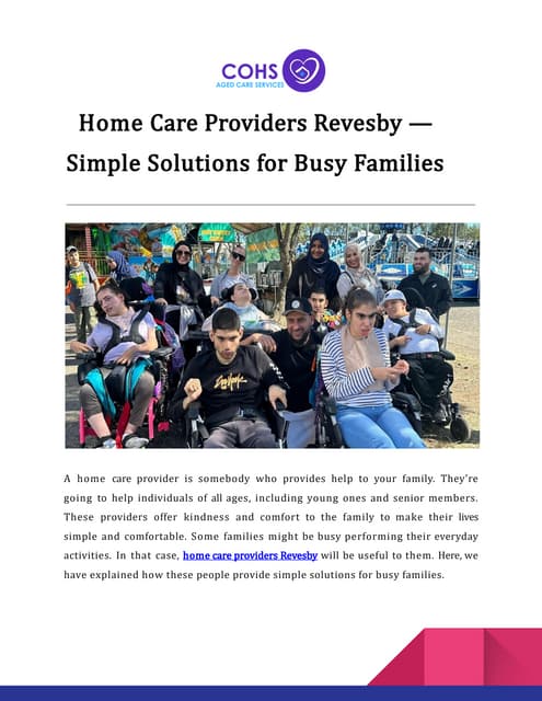 Home Care Providers Revesby — Simple Solutions for Busy Families.pptx