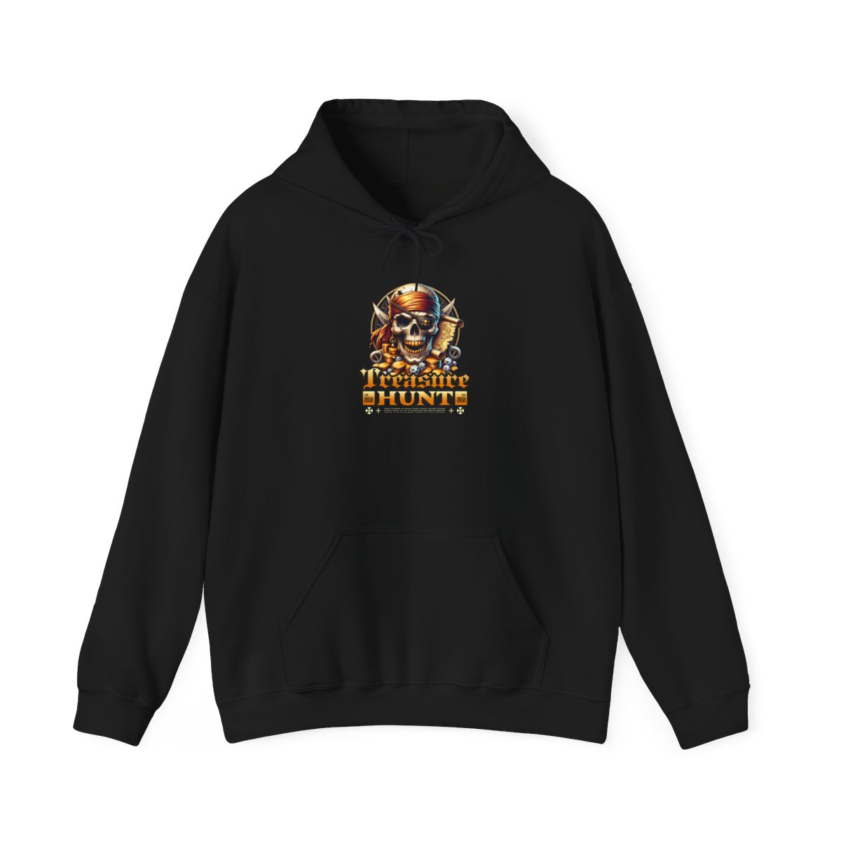 Treasure Hunter Skull Hoodie Pirate Adventure Graphic Sweatshirt - $35.99 - Canvastique