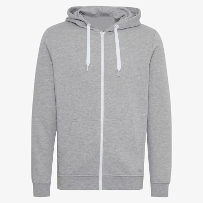 Grey With White Contrast Zipped Hoodie Profile Picture