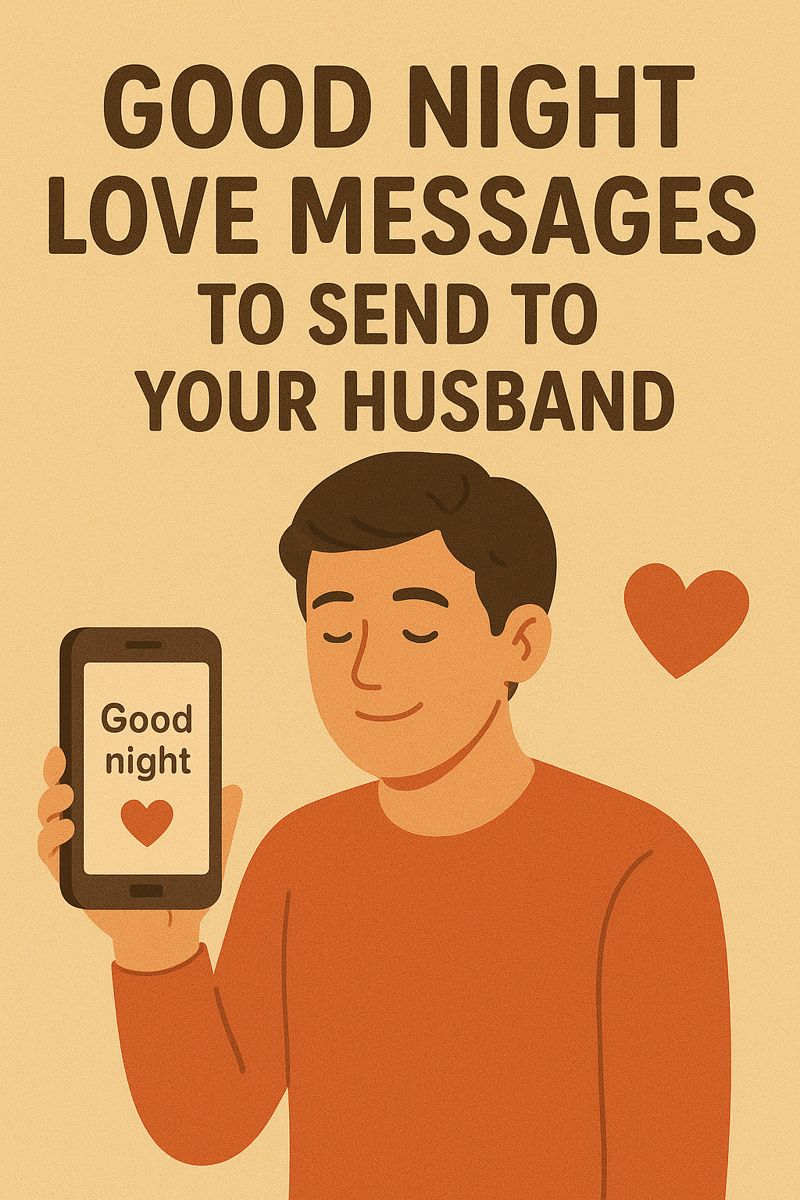 Sweet Good Night Love Messages to Send to Your Husband (Romantic & Heartfelt) - QuePost