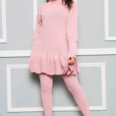 Knitted Frill Polo Loungewear Set Profile Picture