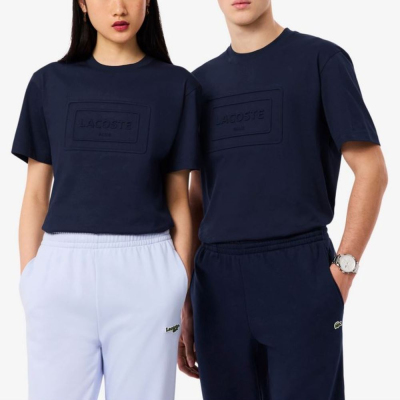 LACOSTE UNISEX EMBROIDERED COTTON T-SHIRT NAVY BLUE Profile Picture