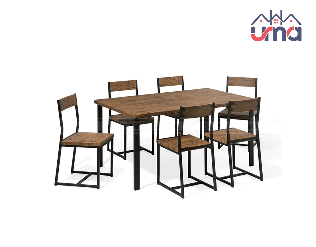 Bộ Bàn Ăn Gỗ 6 Ghế Hiện Đại BBA007 - Nội Thất UMA
