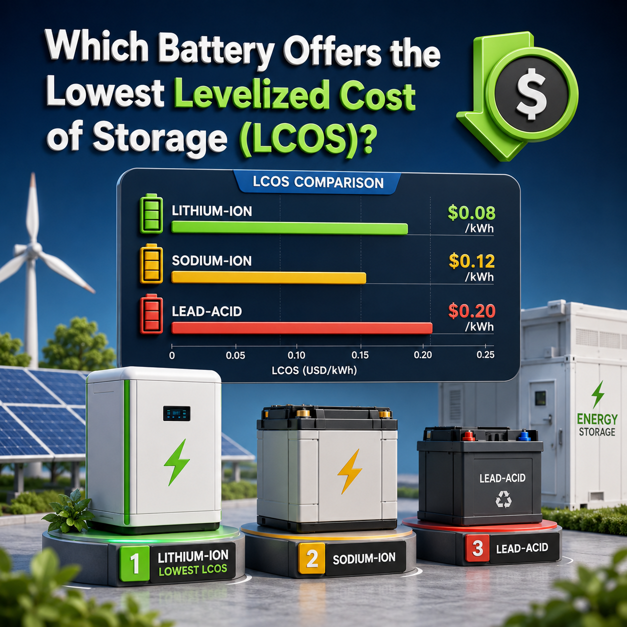 Which Battery Offers The Lowest Levelized Cost Of Storage