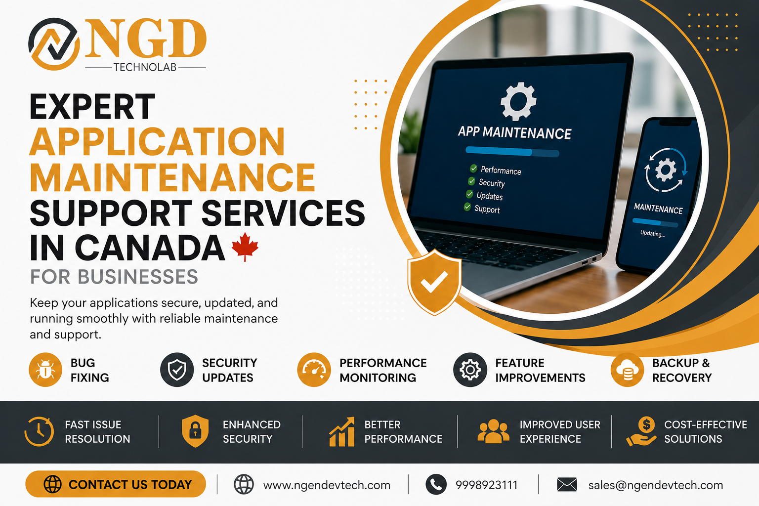 Expert Application Maintenance Support Services in Canada for Businesses | NGD Technolab - Smart Article