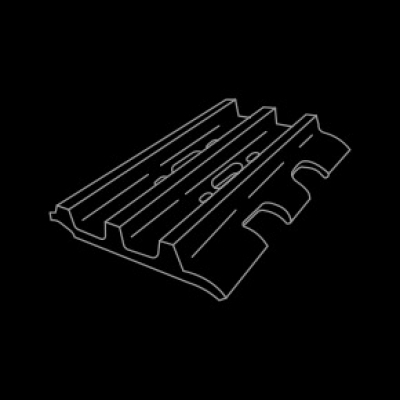 R40969 DOUBLE GROUSER TRACK SHOE 15" Profile Picture