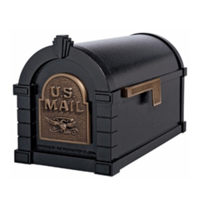 Keystone Eagle Series Mailbox Black with Antique Bronze – KS-21A Profile Picture
