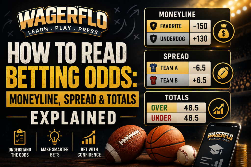 How to Read Betting Odds: Moneyline, Spread & Totals Explained - Wagerflo