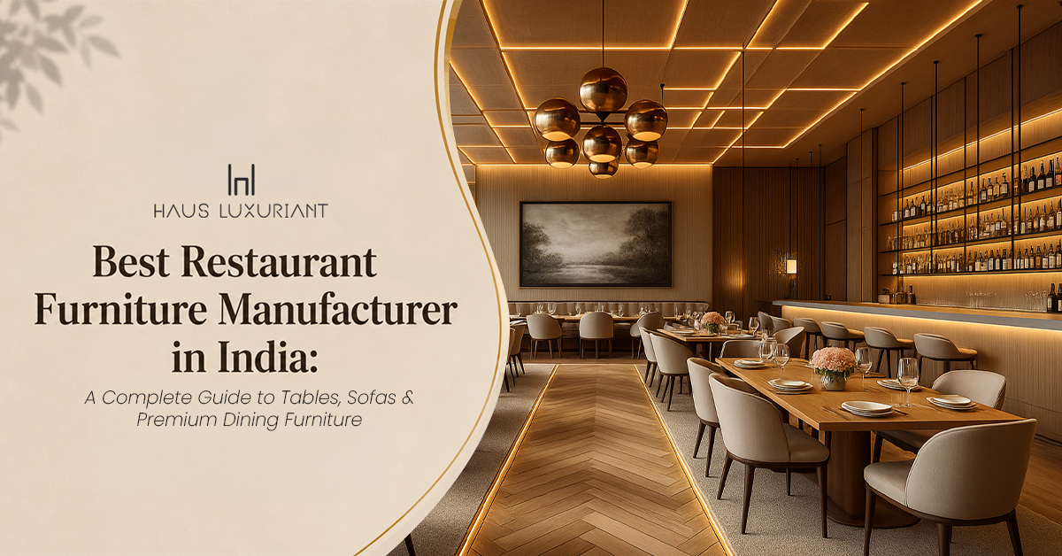 Best Restaurant Furniture Manufacturer in India: A Complete Guide for Tables, Sofas & Luxury Dining Furniture