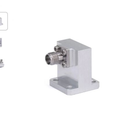 WR-28 to 2.92mm Female Right Angle Waveguide to Coax Adapter with UBR320 Flange | 26.5 - 40GHz Profile Picture