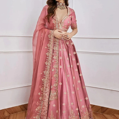 Gorgeous Pink Sequins Art Silk Designer Lehenga Choli With Dupatta Profile Picture