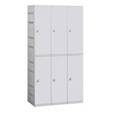 12" Wide Double Tier Plastic Locker - 1 Wide - 6 Feet High - 18 Inches Deep Profile Picture