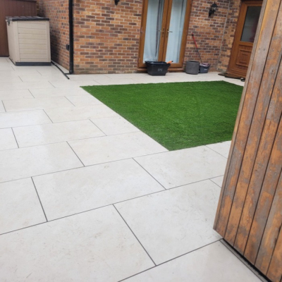 White Quartz Porcelain Paving Slab Tiles - 600x900 - (16mm & 20mm) Profile Picture
