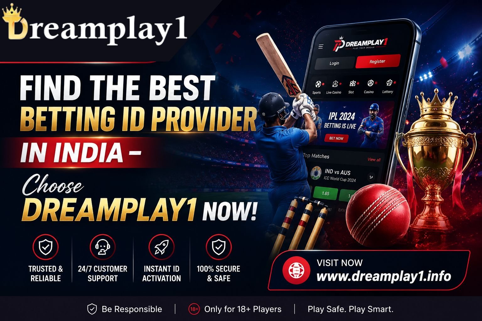 Find the Best Betting ID Provider in India Choose Dreamplay1 Now!