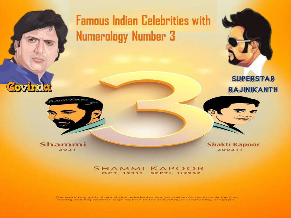 Famous Indian Celebrities with Numerology Number 3
