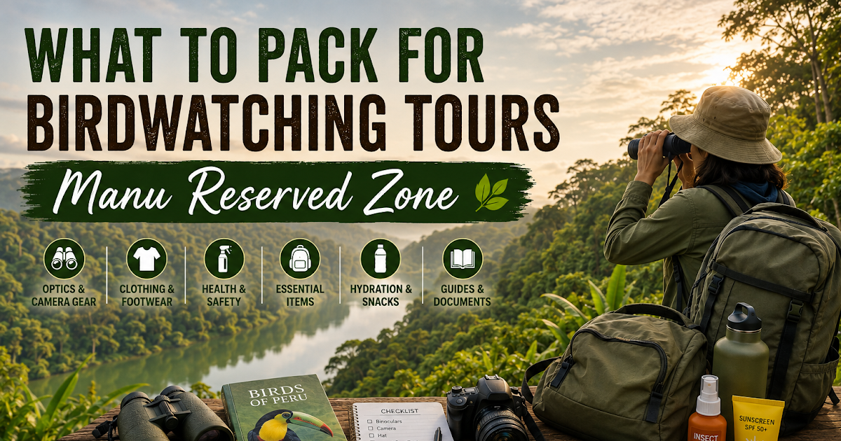 What to Pack for Birdwatching Tours Manu Reserved Zone