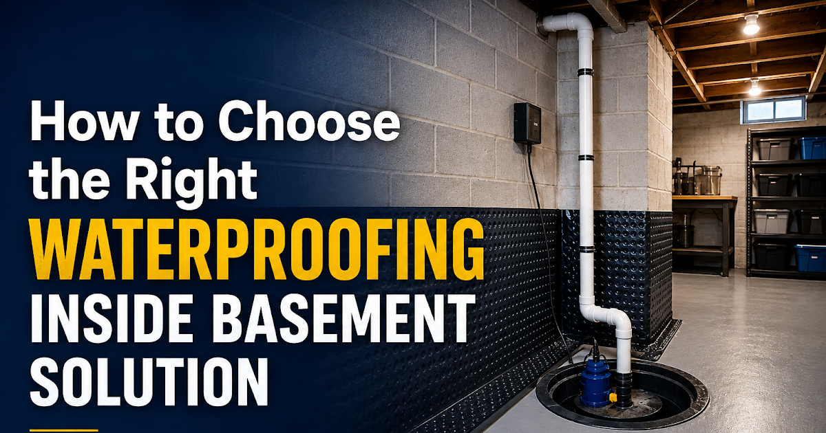 How to Choose the Right Waterproofing Inside Basement Solution