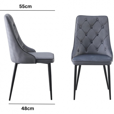 Button Tufted Dining Chair - 2 Colours Available Profile Picture