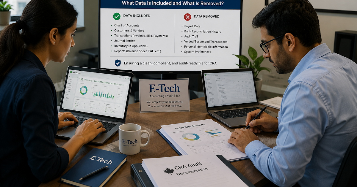 QuickBooks Period Copy for CRA Audit: What Data Is Included and What Is Removed?