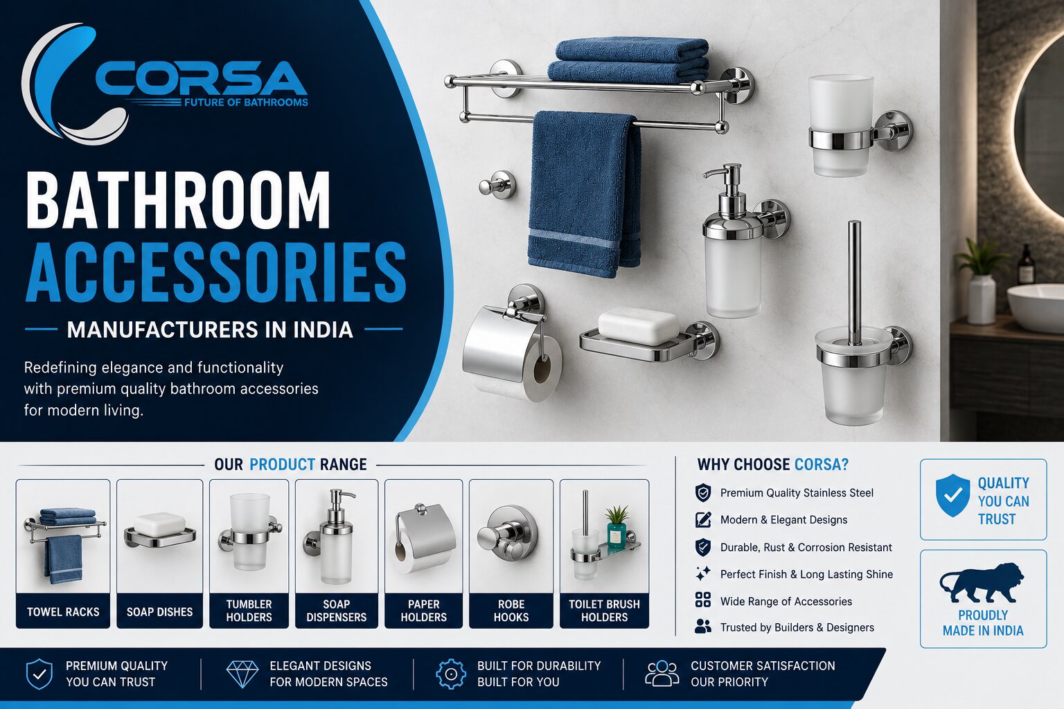 How to Find Reliable Bathroom Accessories Manufacturers in India