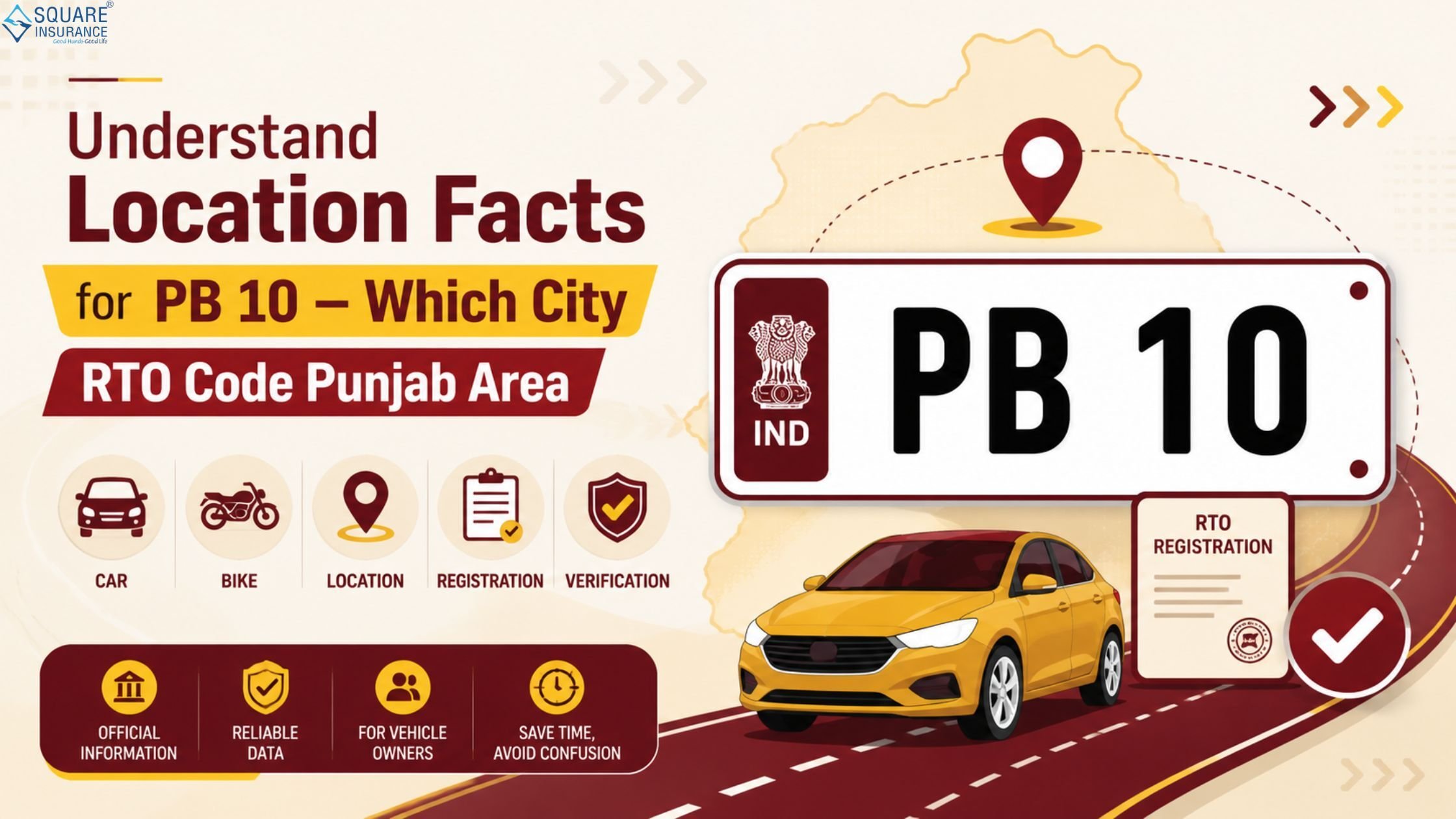 Understand Location Facts for pb 10 which city RTO Code Punjab Area