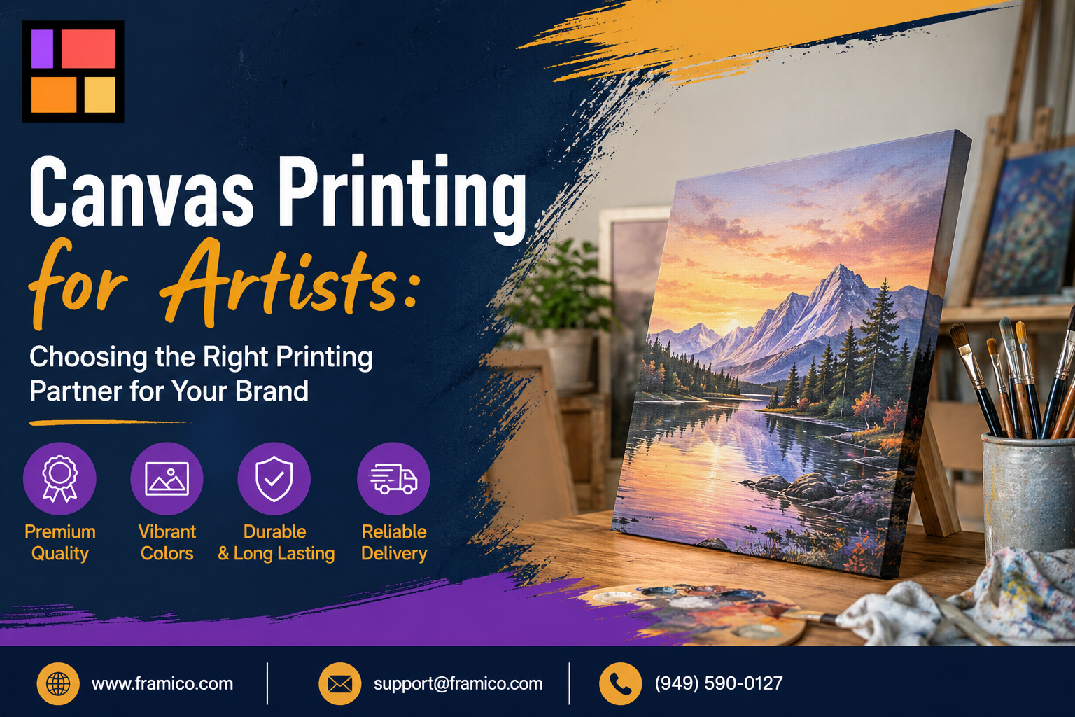 Canvas Printing for Artists: Choosing the Right Printing Partner for Your Brand – Framico