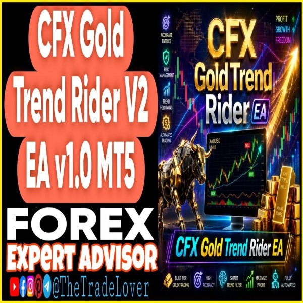 CFX Gold Trend Rider V2 EA v1.0 MT5 (Works on Build 6061) | Forex Robot | MT5 Expert Advisor - The Trade Lovers