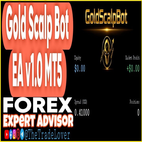 Gold Scalp Bot EA v1.0 MT5 (Works on Build 6061) | Forex Robot | MT5 Expert Advisor - The Trade Lovers