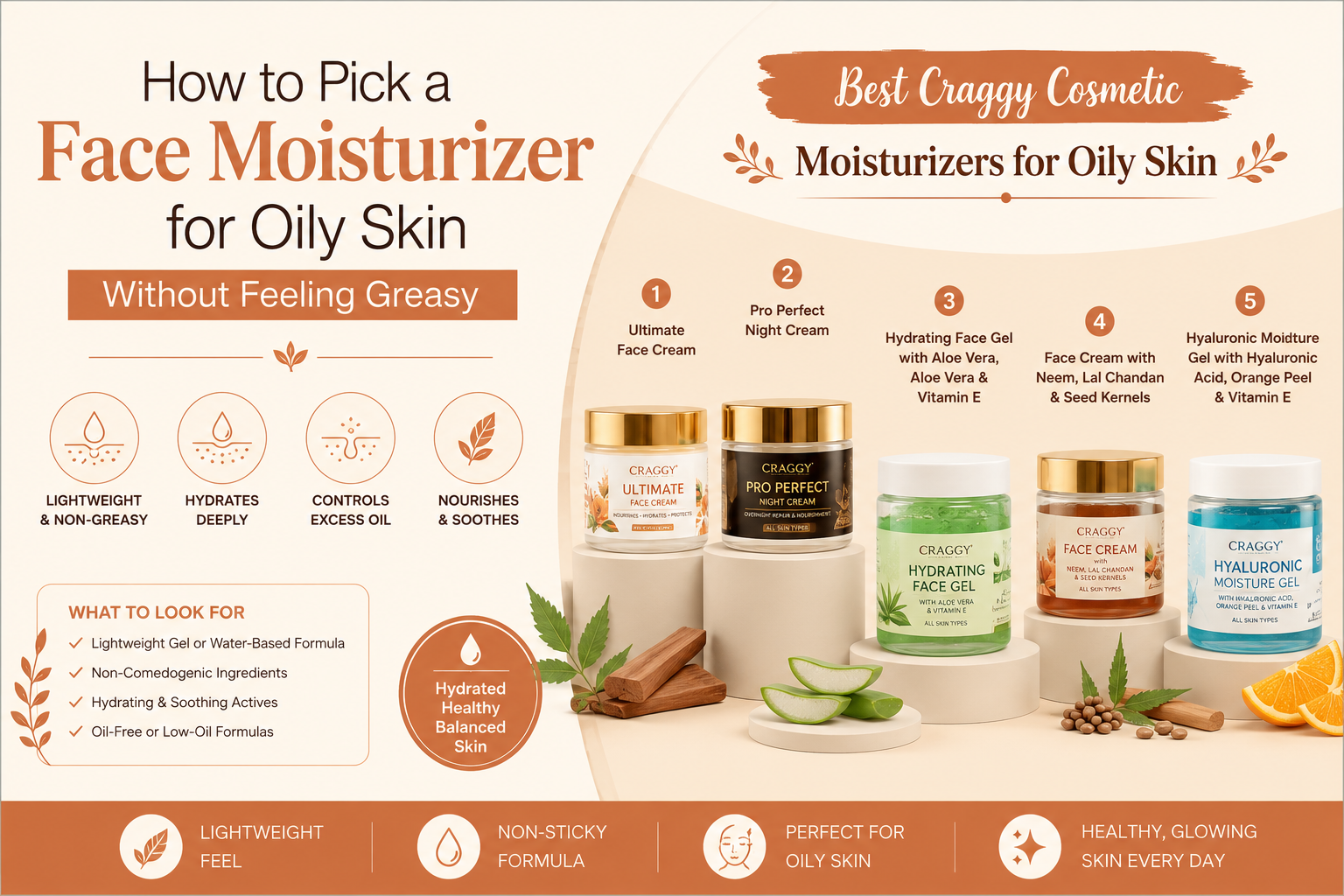 How to Choose the Best Moisturizer for Oily Skin | Craggy Cosmetic