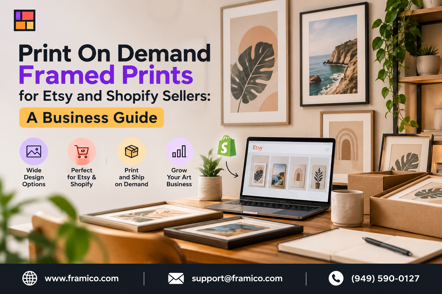Print On Demand Framed Prints for Etsy and Shopify Sellers: A Business Guide – Framico